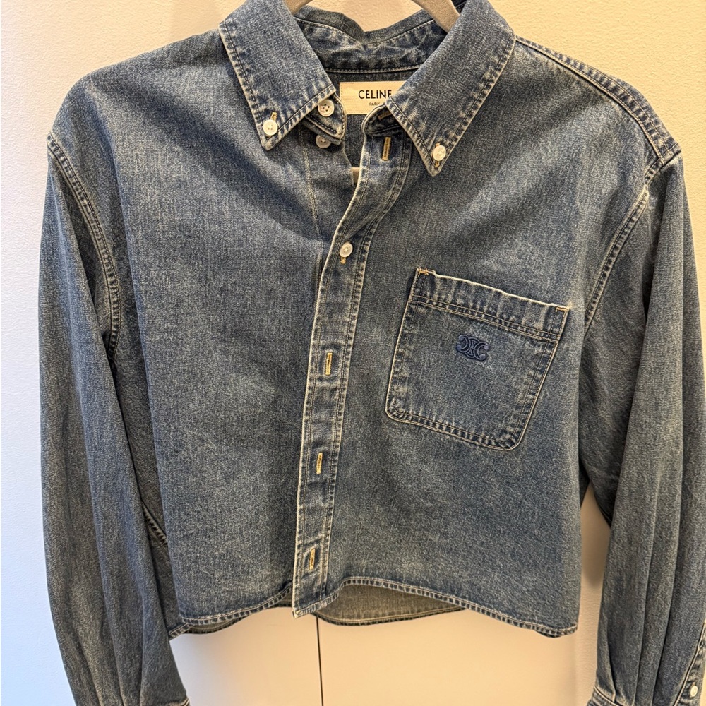 Celine Light Blue Denim Shirt